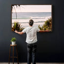 Ocean Surfer Wall Art Canvas Print – Framed Coastal Surf Art by MyGreatCanvas | Canvas Wall Art Prints | Photo Prints & Wall Decor