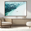 Minimal Beach Wall Art – Framed Ocean Swimming Canvas by MyGreatCanvas | Canvas Wall Art Prints | Photo Prints & Wall Decor