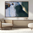 Ocean Wave Wall Art – Aerial Coastal View Canvas Artwork, by MyGreatCanvas | Canvas Wall Art Prints | Photo Prints & Wall Decor