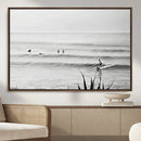 Surfer Silhouette Wall Art – Framed Calm Ocean Canvas by MyGreatCanvas | Canvas Wall Art Prints | Photo Prints & Wall Decor