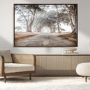 Cypress Tunnel Wall Art – Framed Misty Road Canvas Artwork, by MyGreatCanvas | Canvas Wall Art Prints | Photo Prints & Wall Decor