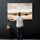 Longhorn Cattle Wall Art Canvas Print – Framed Texas Ranch