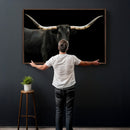 Longhorn Cattle Wall Art Canvas Print – Framed Texas Ranch by MyGreatCanvas | Canvas Wall Art Prints | Photo Prints & Wall Decor