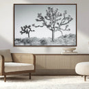 Joshua Tree Wall Art Canvas Print – Framed Black White
