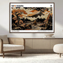 Modern Japanese Wall Art Canvas Print – Framed Abstract