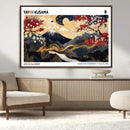 Modern Mount Fuji Wall Art Canvas Print – Framed Abstract