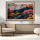 Modern Japanese Wall Art Canvas Print – Framed Contemporary