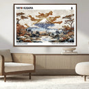 Modern Japanese Wall Art Canvas Print – Framed Abstract