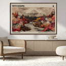 Modern Japanese Wall Art Canvas Print – Framed Abstract