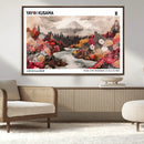 Modern Japanese Wall Art Canvas Print – Framed Abstract
