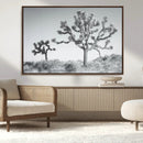 Joshua Trees Wall Art Canvas Print – Framed Black White