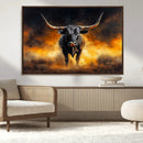 Longhorn Canvas Wall Art Canvas Print – Framed Bold Bull