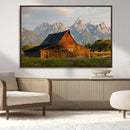 Rustic Barn Wall Art Canvas Print – Framed Grand Teton Park