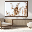Pampas Grass Wall Art Canvas Print – Framed Neutral Tones