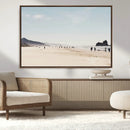 Minimalist Beach Wall Art Canvas Print – Framed Coastal
