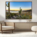 Saguaro Cactus Wall Art Canvas Print – Framed Desert Sunset by MyGreatCanvas | Canvas Wall Art Prints | Photo Prints & Wall Decor