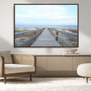 Beach Boardwalk Wall Art Canvas Print – Framed Coastal