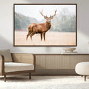 Vintage Wildlife Wall Art Canvas Print – Misty Landscape