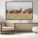 Rustic Deer Wall Art Canvas Print – Autumn Forest Woodland