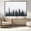 Foggy Forest Wall Art Canvas Print – Framed Misty Pines