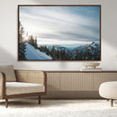 Snowy Mountains Wall Art Canvas Print – Framed Alpine by MyGreatCanvas | Canvas Wall Art Prints | Photo Prints & Wall Decor
