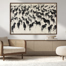 Wild Horse Stampede Wall Art Canvas Print – Monochrome by MyGreatCanvas | Canvas Wall Art Prints | Photo Prints & Wall Decor