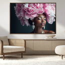 Black Beauty Petal Crown Wall Art Canvas Print – Floral by MyGreatCanvas | Canvas Wall Art Prints | Photo Prints & Wall Decor