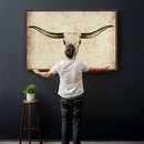Longhorn Skull Wall Art Canvas Print – Rustic Western by MyGreatCanvas | Canvas Wall Art Prints | Photo Prints & Wall Decor