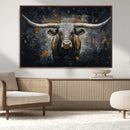Rustic Longhorn Bull Wall Art Canvas Print – Vintage Western by MyGreatCanvas | Canvas Wall Art Prints | Photo Prints & Wall Decor