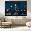 Lady Justice Wall Art Canvas Print – Elegant Gold Legal by MyGreatCanvas | Canvas Wall Art Prints | Photo Prints & Wall Decor
