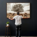 Texas Longhorn Cattle Wall Art, Rustic Western Ranch Canvas by MyGreatCanvas | Canvas Wall Art Prints | Photo Prints & Wall Decor