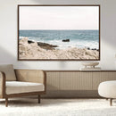 Coastal Ocean View Wall Art Canvas Print – Serene Rocky by MyGreatCanvas | Canvas Wall Art Prints | Photo Prints & Wall Decor