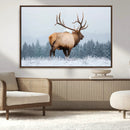 Majestic Elk Snowy Forest Wall Art Canvas Print – Winter by MyGreatCanvas | Canvas Wall Art Prints | Photo Prints & Wall Decor