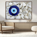 Blue Evil Eye Protection Wall Art Canvas Print – White by MyGreatCanvas | Canvas Wall Art Prints | Photo Prints & Wall Decor