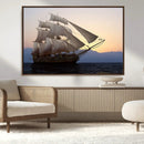 Sailing Ship Wall Art Canvas Print – Sunset Ocean Voyage by MyGreatCanvas | Canvas Wall Art Prints | Photo Prints & Wall Decor