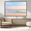 Serene Ocean Waves Wall Art Canvas Print – Pastel Sky Soft by MyGreatCanvas | Canvas Wall Art Prints | Photo Prints & Wall Decor