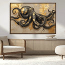 Octopus Black Gold Wall Art Marine Life Ocean Creature by MyGreatCanvas | Canvas Wall Art Prints | Photo Prints & Wall Decor