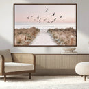 Coastal Pathway Canvas Wall Art Print – Framed Seaside by MyGreatCanvas | Canvas Wall Art Prints | Photo Prints & Wall Decor