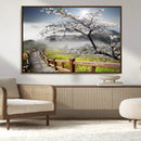 Sakura Cherry Blossom Pathway Canvas Wall Art – Tranquil
