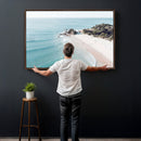 Aerial Beach Wall Art Canvas Print, Coastal Ocean Waves and by MyGreatCanvas | Canvas Wall Art Prints | Photo Prints & Wall Decor