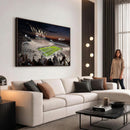 Epic Night Football Stadium Wall Art Canvas Print, Fireworks