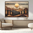 Wooden Mountain Layers Art – Rustic Pine Tree Landscape by MyGreatCanvas | Canvas Wall Art Prints | Photo Prints & Wall Decor