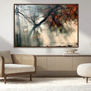Sunlit Autumn Forest Wall Art Canvas Print – Framed Mist by MyGreatCanvas | Canvas Wall Art Prints | Photo Prints & Wall Decor