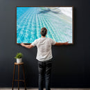 Crystal Clear Ocean Water Sunlit Reflections Palm Shadow Sandy Beach Tropical Wall Art for Home, Office Decor by MyGreatCanvas | Canvas Wall Art Prints | Photo Prints & Wall Decor