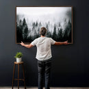 Foggy Forest Wall Art Canvas Print – Mountain Woodland by MyGreatCanvas | Canvas Wall Art Prints | Photo Prints & Wall Decor