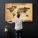 Vintage World Map Canvas Wall Art Print, Personalized by MyGreatCanvas | Canvas Wall Art Prints | Photo Prints & Wall Decor