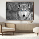 Wild Wolf Blue Eye Wall Art Canvas Print