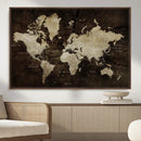 World Map Wall Art Canvas Print – Framed Travel Map Wall Art by MyGreatCanvas | Canvas Wall Art Prints | Photo Prints & Wall Decor