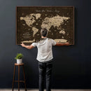 Customize Push Pin World Map Wall Art Canvas Print – by MyGreatCanvas | Canvas Wall Art Prints | Photo Prints & Wall Decor