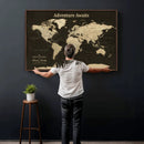 Personalized Push Pin World Map Canvas Print – Custom Travel by MyGreatCanvas | Canvas Wall Art Prints | Photo Prints & Wall Decor